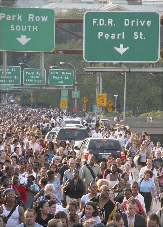 street full of people