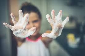 Child washing hands. Creator: Mladen Zivkovic, Mladen Zivkovic Credit: Getty Images/iStockphoto 