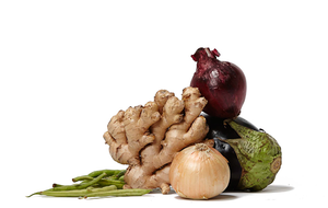 Onions, ginger and other vegetables